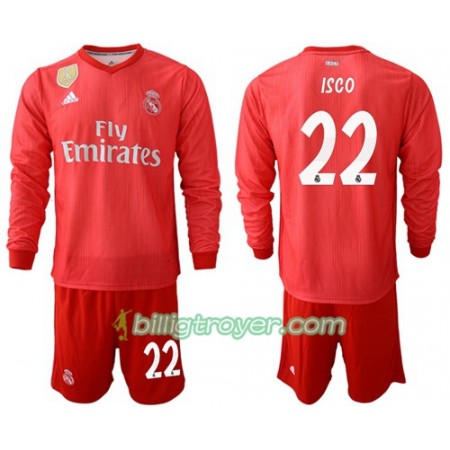 Billige Fotballdrakter Real Madrid Isco 22 Barn Tredjedraktsett 2018/19 Langermet